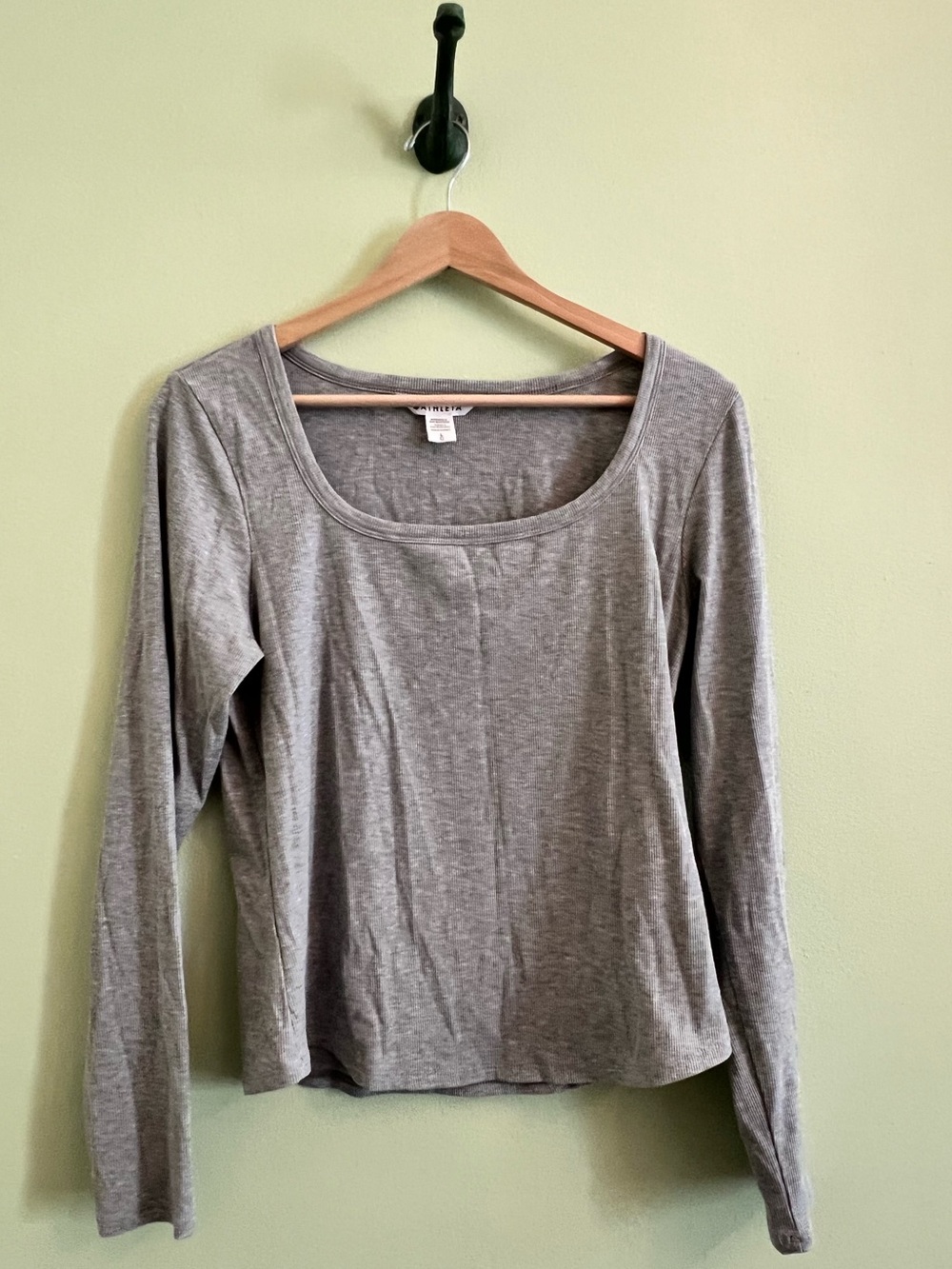 Athleta Signature Rib Square Neck Top, Large - Picture 2 of 4
